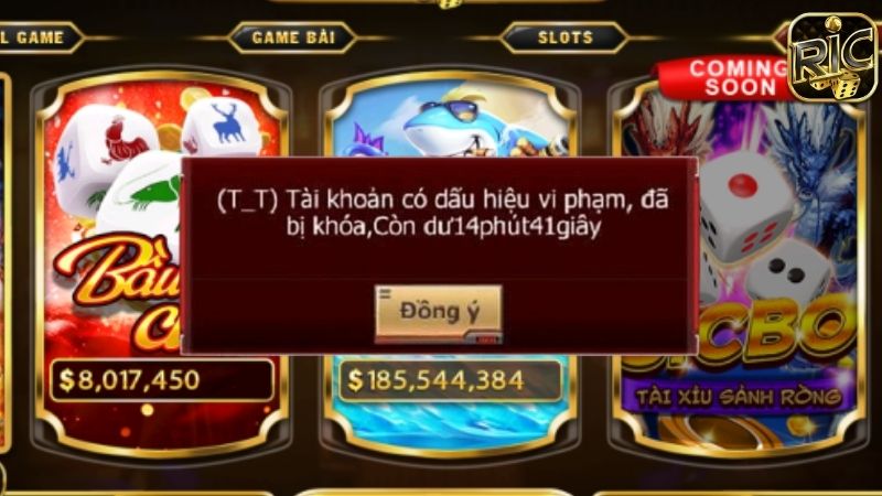 Cổng game sẽ khóa tạm thời account những người chơi vi phạm quy định của nền tảng